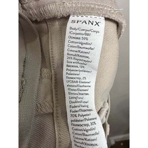 SPANX Stretch Twill Cropped Wide Leg size 2XL in Bone Beige Khaki Pants 20312R - Picture 8 of 9
